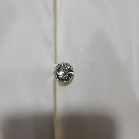 Victor Costa Vintage 70s Dimond White Cutout Shirt - Picture 7 of 11